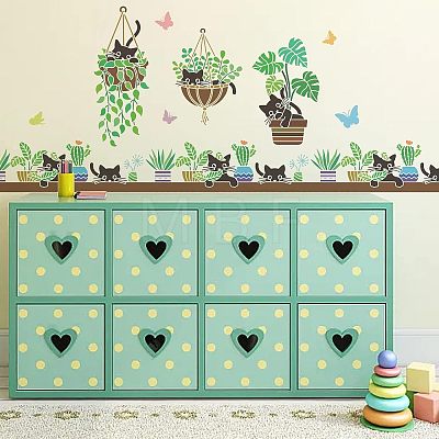 PET Hollow Out Drawing Painting Stencils DIY-WH0424-006-1