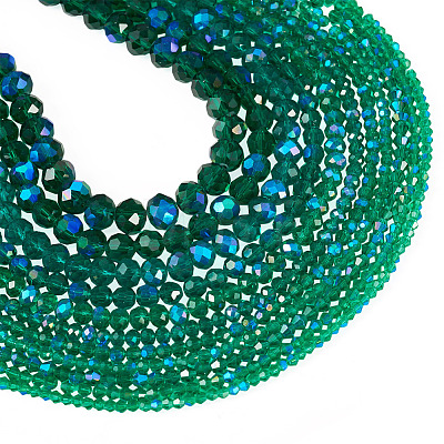 11 Strands 11 Styles Electroplate Glass Beads Strands EGLA-TA0003-01A-1