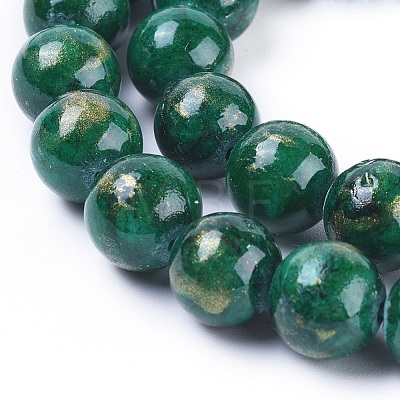 Natural Mashan Jade Beads Strands G-F670-A17-6mm-1