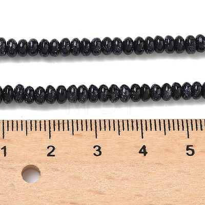 Synthetic Blue Goldstone Beads Strands G-K343-C52-01A-1