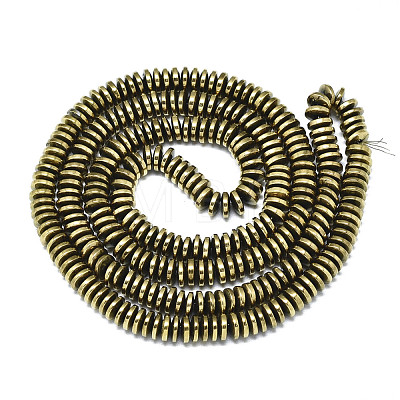 Electroplate Non-magnetic Synthetic Hematite Beads Strands G-S352-49-1