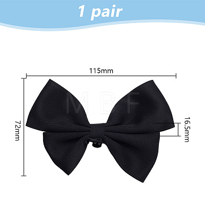 Bowknot Polyester Shoe Decorations FIND-WH0423-93B-1