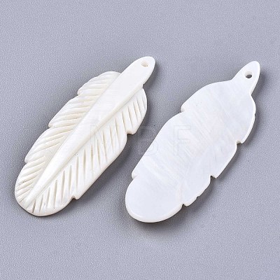 Natural Freshwater Shell Pendants SHEL-R113-11-1