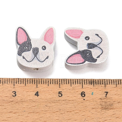 Printed Wood Beads WOOD-D289-01G-1