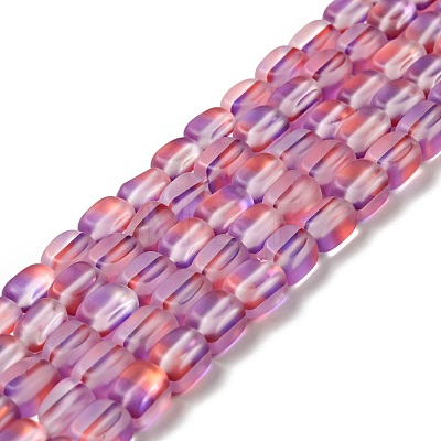 Electroplated Synthetic Moonstone Beads Strands G-P473-B01-M-1