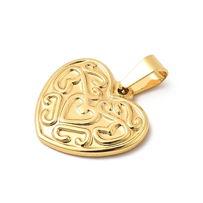304 Stainless Steel Pendants STAS-C163-04F-G-1