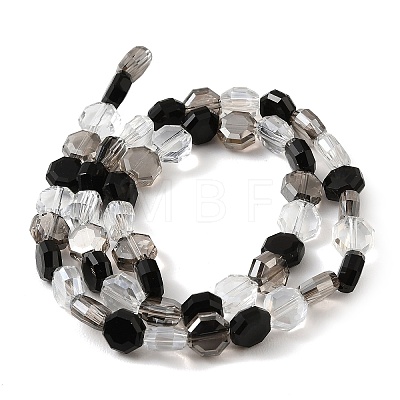 Electroplated Glass Beads Strands EGLA-A048-01A-06-1