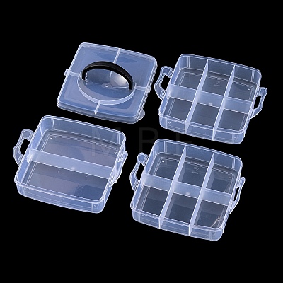 (Defective Closeout Sale: Cracks) 14 Grids Plastic Handled Organizers AJEW-XCP0002-55-1