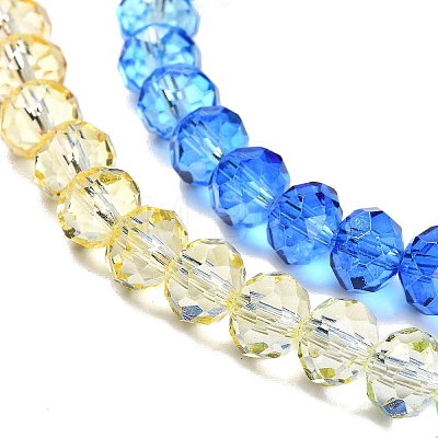 Transparent Painted Glass Beads Strands DGLA-A034-T6mm-A13-1