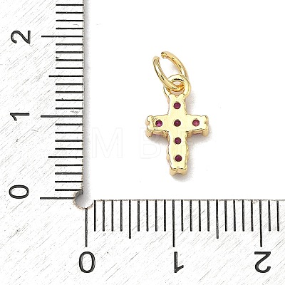 Brass Micro Pave Cubic Zirconia Pendants KK-A293-20G-1
