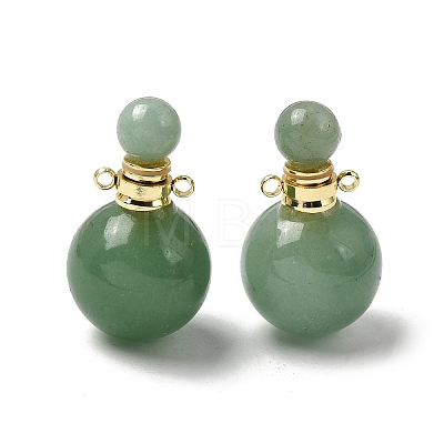 Natural Green Aventurine Perfume Bottle Pendants GG-CBA7610-02G-08-1