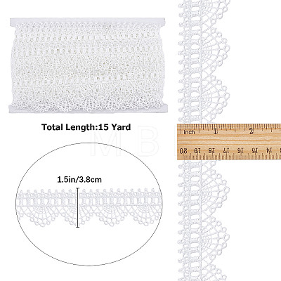 Gorgecraft 15 Yards Polyester Stitchwork Lace OCOR-GF0002-40A-1
