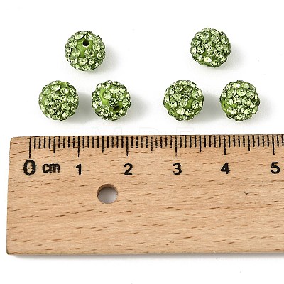 Pave Disco Ball Beads X-RB-H258-8MM-214-1