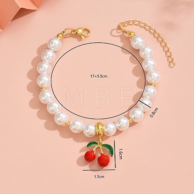 Brass Enamel Charm Bracelets GU0382-1-1
