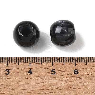 Opaque Resin European Beads RESI-F073-10-1