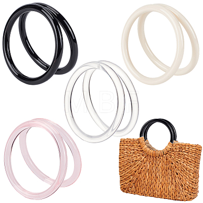 8Pcs 4 Colors Plastic Bag Handles DIY-CL0001-69-1