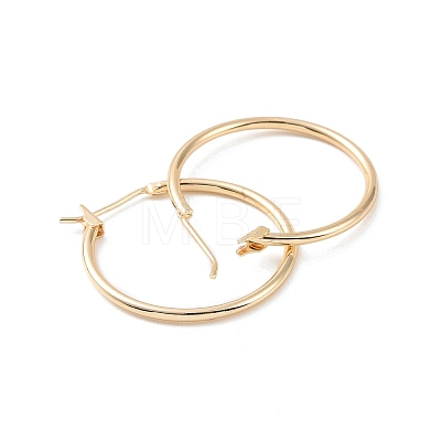 Ion Plating(IP) Brass Huggie Hoop Earrings for Women X-EJEW-A083-01G-1