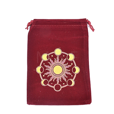 Velvet Moon Phase Printed Packing Tarot Pouches PW-WG17539-21-1