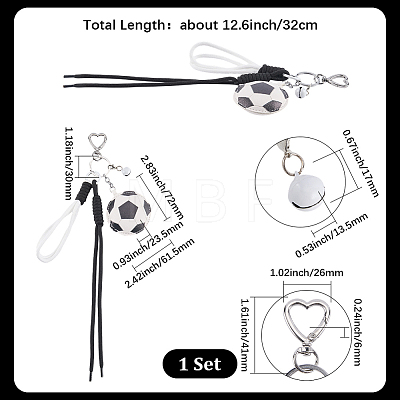 1Pc Sports ThemePU Leather Keychains KEYC-SP0001-67B-1