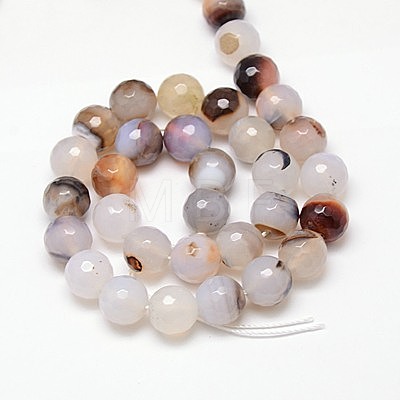 Natural Agate Beads Strands G-G580-10mm-36-1