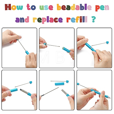 Plastic Beadable Pens AJEW-L082-B03-1