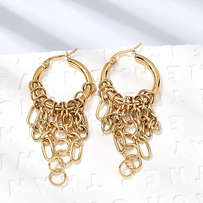 304 Stainless Steel Hoop Earrings for Women EJEW-G463-03G-1