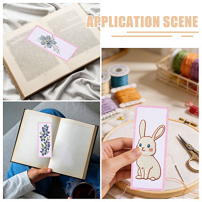 Cotton Blank Bookmarks AJEW-WH0643-200B-04-1