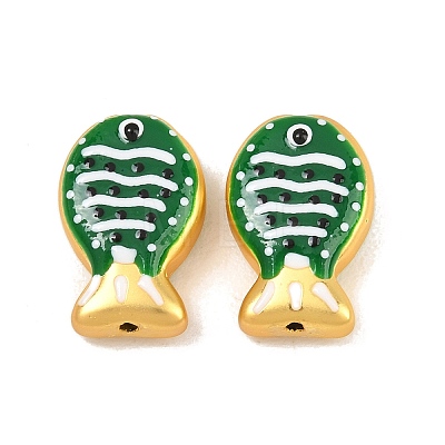 Baking Paint Opaque Glass Enamel Beads GL-CBA4370-01A-1