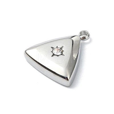 304 Stainless Steel Rhinestone Pendants STAS-L022-447P-1