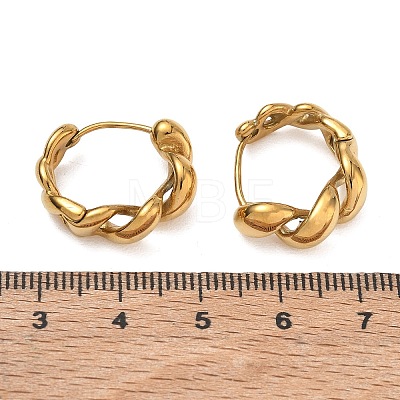 Twist 304 Stainless Steel Hoop Earrings for Women SA-CBA0E8A-05G-1