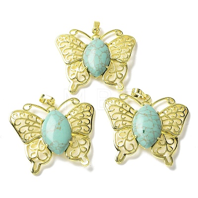 Synthetic Turquoise Pendants G-M288-01G-15-1