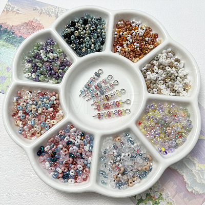 Transparent Glass Seed Beads FIND-U017-18G-1