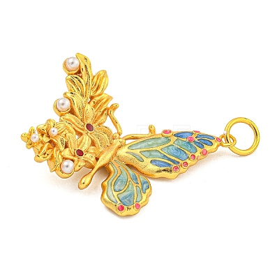 Rack Plating Brass Enamel Pendants KK-Z054-4G-03-1