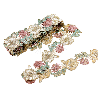 5 Yards Polyester Flower DIY-PH0038-23-1