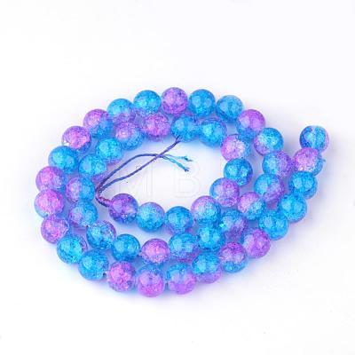 Synthetic Crackle Quartz Beads Strands GLAA-S135-6mm-M-1