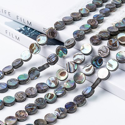 Natural Abalone Shell/Paua Shell Beads Strands LS-SSHEL-G003-5-8x3mm-1