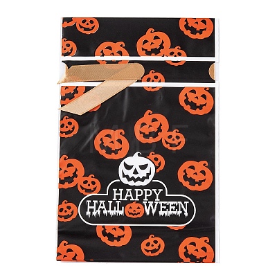 50Pcs Rectangle Halloween Candy Plastic Bags ABAG-U001-01N-1