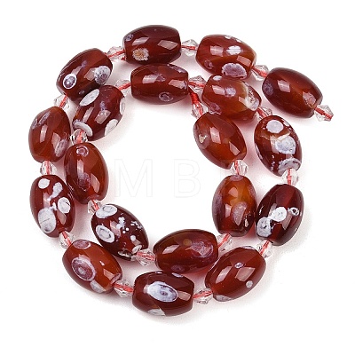 Natural Fire Crackle Agate Beads Strands G-K393-G03-12x16-1