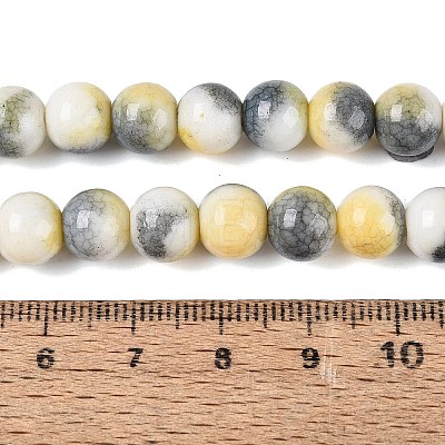 Opaque Ombre Effect Dyed Glass Beads Strands GLAA-Q106-04A-04-1