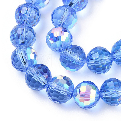 Transparent Electroplate Glass Beads Strands EGLA-N012-001-B11-1