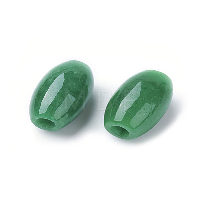 Natural Myanmar Jade/Burmese Jade European Beads G-E418-64-1