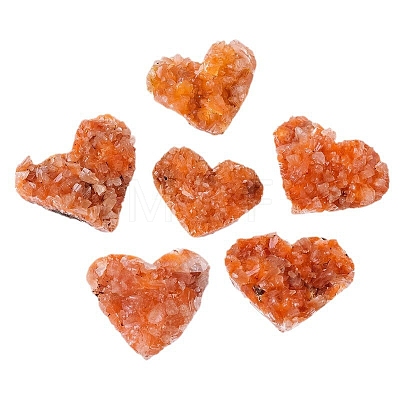 Heart Natural Drusy Citrine Display Decorations PW-WGAA3BE-02-1