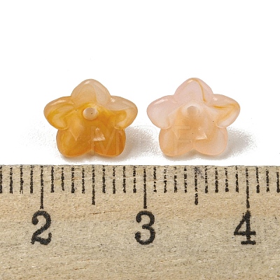 Two-tone Opaque Acrylic Bead Caps OACR-G034-07C-1