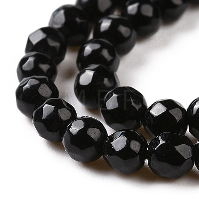 Natural Black Onyx Beads Strands G-E203-01-1