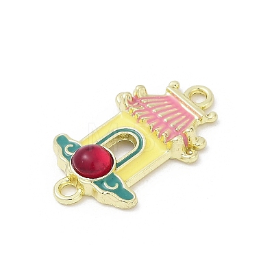 Alloy Enamel Chinese House Connector Charms PALLOY-R151-73G-01-1