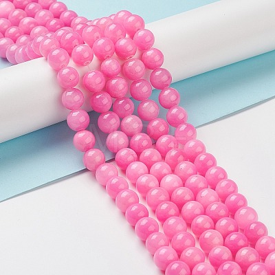 Natural Mashan Jade Round Beads Strands G-D263-10mm-XS34-1