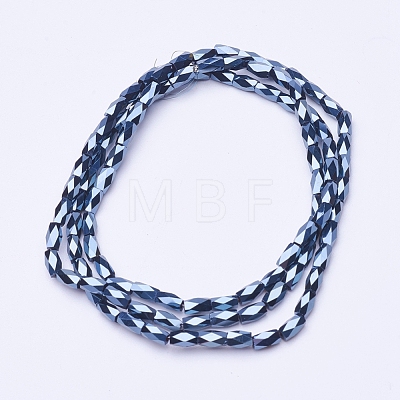 Electroplate Transparent Glass Beads Strands EGLA-E046-F03-1