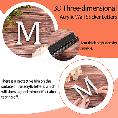 Acrylic Mirror Wall Stickers Decal DIY-CN0001-13A-M-1