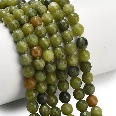 Natural Sinkiang Jade Beads Strands G-L642-F06-6mm-1