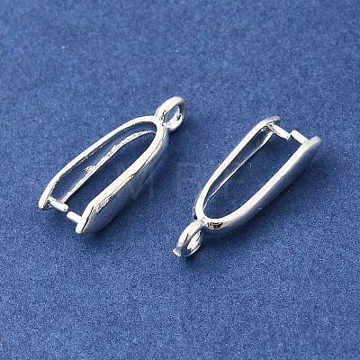 Rack Plating Brass Ice Pick Pinch Bails KK-Z030-05F-S-1